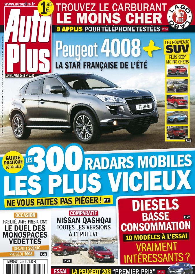 Auto Plus N1230 du 2 au 8 Avril 2012