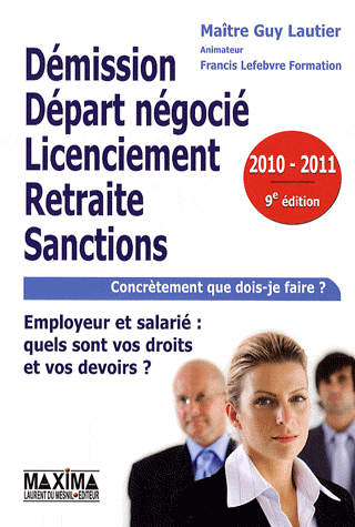 Démission, départ négocié, licenciement, retraite, sanctions PDF