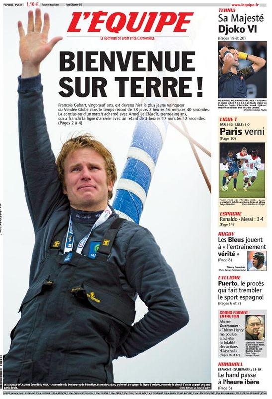 Journal l'Equipe du 28 janvier 2013