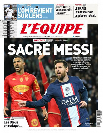 L'equipe - 12 Janvier 2023