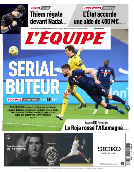 L’equipe du 18 Novembre 2020