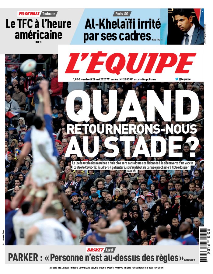 L’equipe du 22 Mai 2020