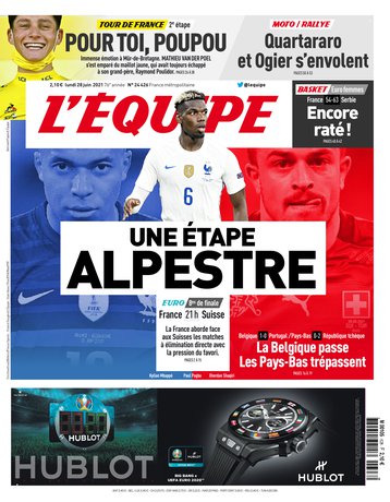 L’equipe du 28 Juin 2021