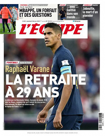 L'equipe du 3 février 2023