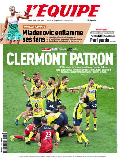 L'Équipe du lundi 05 juin 2017