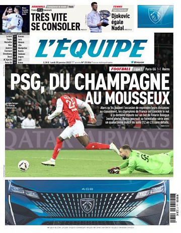 L'equipe du Lundi 30 Janvier 2023