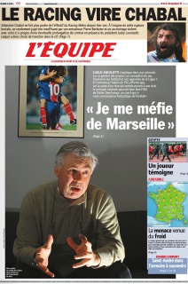 L'Equipe edition du 03 Fevrier 2012