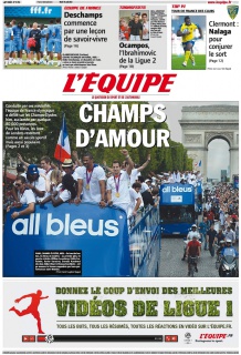 L'equipe Edition du 14 Août 2012