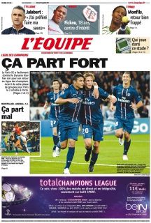 L'equipe Edition du 19 Septembre 2012