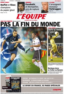 L'equipe Edition du 21 Decembre 2012