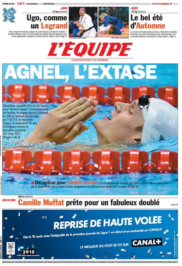 L'equipe Edition du 31 Juillet 2012