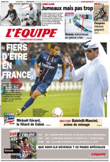 L'equipe Edition du 4 Janvier 2013
