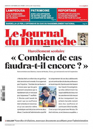 Le Journal du Dimanche - 17 Septembre 2023