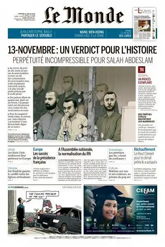 Le Monde du 01 Juillet 2022