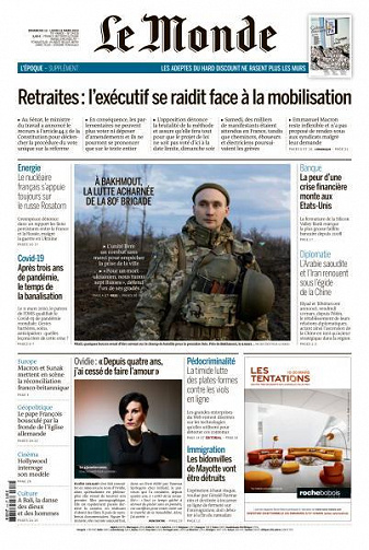 Le Monde du 12 Mars 2023