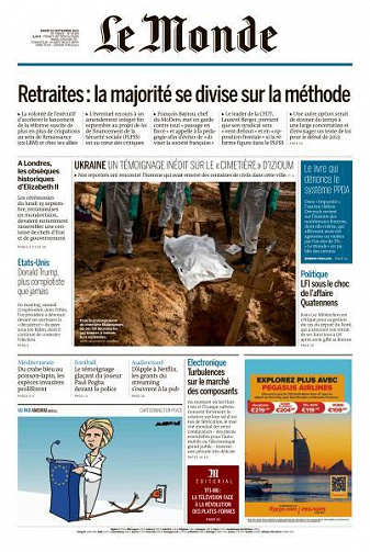 Le Monde du 20 Septembre 2022