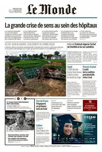 Le Monde du 26 Juillet 2022