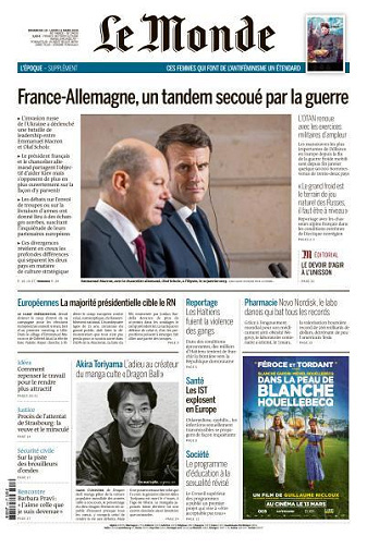 Le Monde du Dimanche 10 et Lundi 11 Mars 2024