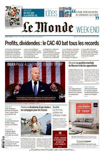 Le Monde du Samedi 9 Mars 2024