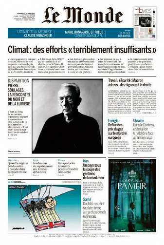 Le Monde du Vendredi 28 Octobre 2022