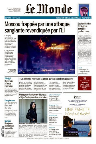 Le Monde + Le Mag du 24 Mars FRENCH PDF 2024