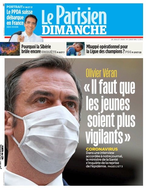 Le Parisien 26 Juillet 2020