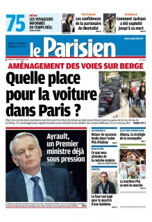 Le Parisien + Cahier de Paris du 04 Septe. 2012