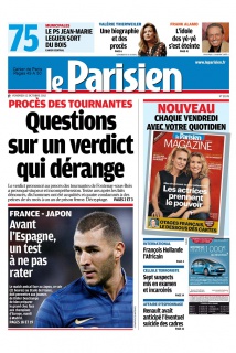 Le Parisien + Cahier de Paris du 12 Octobre 2012