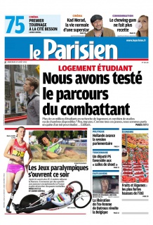 Le Parisien + Cahier de Paris du 29 Août 2012