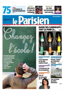 Le Parisien + Cahier de Paris du 30 Août 2012