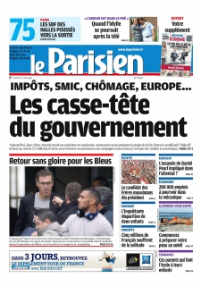 Le Parisien + Cahier de Paris Et Supp.Economie du 25 Juin 2012