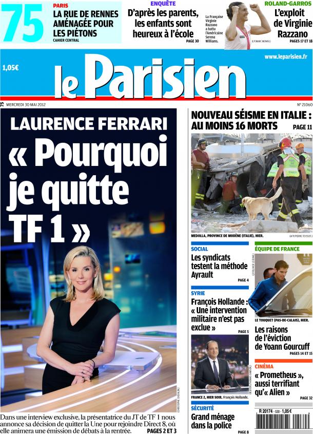 Le Parisien+ Cahier Paris du Mercredi 30 Mai 2012