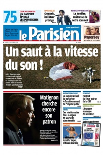 Le Parisien + Cahier Paris et Supp.Economie du 15 Octobre 2012