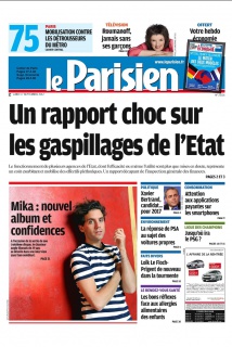 Le Parisien + Cahier Paris et Supp.Economie du 17 Sept. 2012