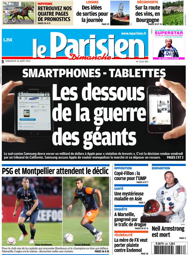 Le Parisien du 26 Août 2012