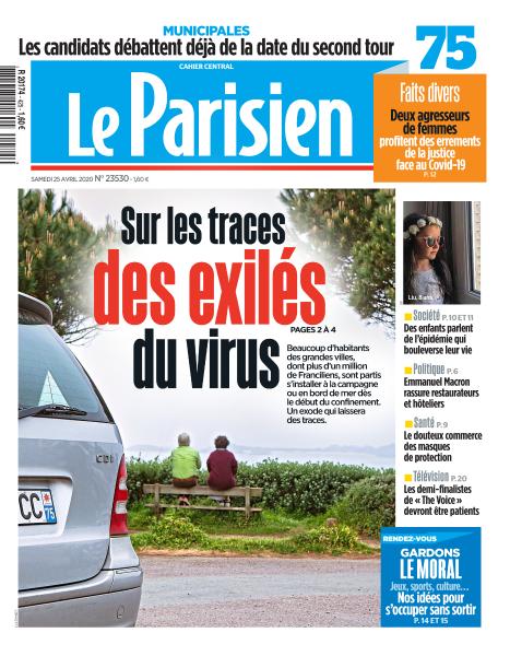 Le Parisien du Samedi 25 Avril 2020