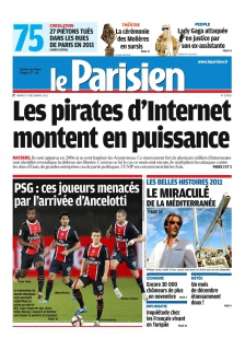 Le Parisien et cahier de paris edition du 27 decembre 2011