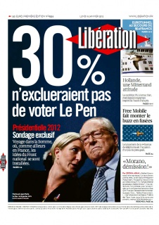 Libération edition du 09 Janvier 2012