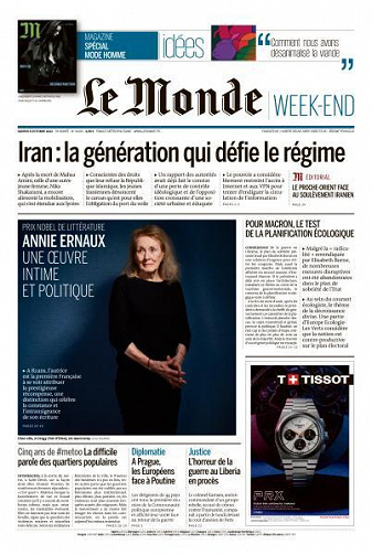 Pack Le Monde + M le Magazine du Monde - 8 Octobre 2022