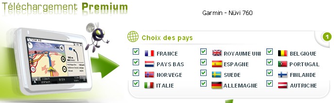 Radar premium France (+ Europe au 17/10/01 pour GARMIN)