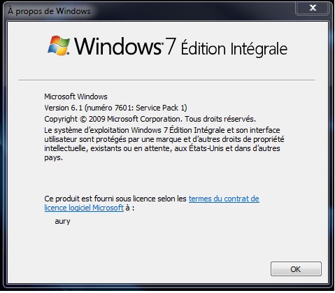 Windows 7 SP1 X64 (64 BITS) French all versions RTM