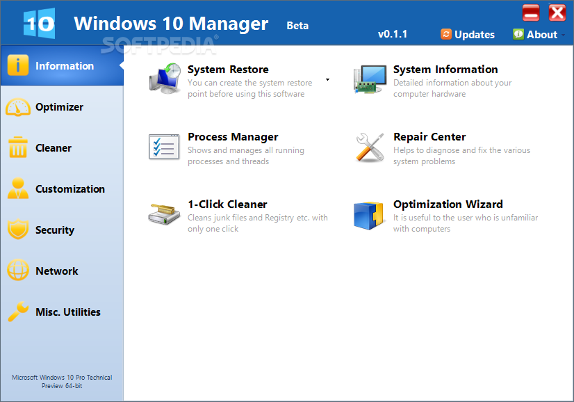 Yamicsoft Windows 10 Manager 2.3.0 Portable (Windows)